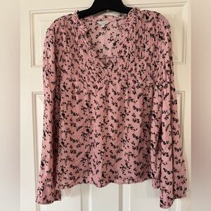 Lucky Brand Pink Floral Blouse Women’s size large